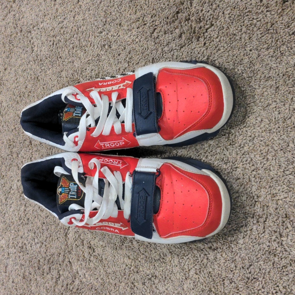 Troop Cobra White Red Blue Men's Shoes 10